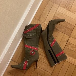Women's Army High heeled boots